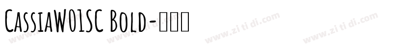 CassiaW01SC Bold字体转换